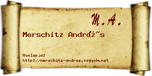 Merschitz András névjegykártya
